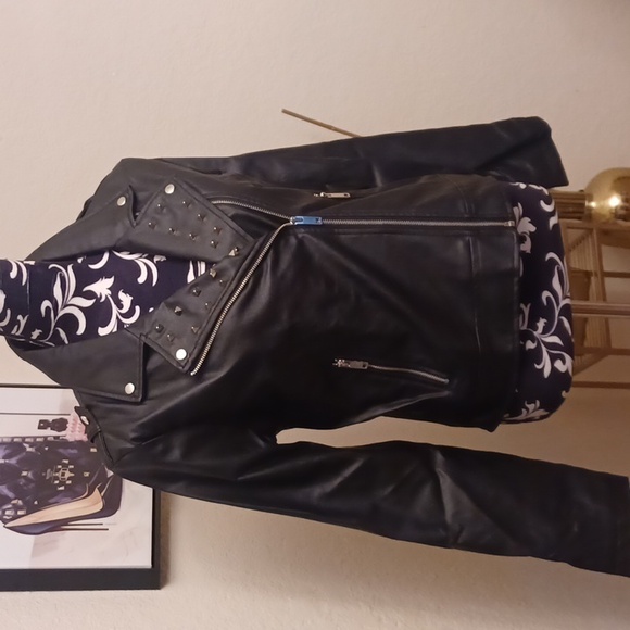 Faux Leather Biker Jacket - Picture 2 of 6